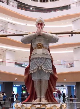 玻璃钢齐天大圣孙悟空雕塑轻奢客厅摆件商场酒店T高档中式装饰模