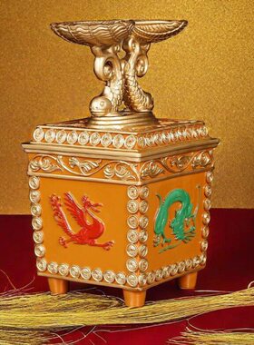 李居明2024龙年吉祥物 北方称王称霸八白位家居工艺摆件