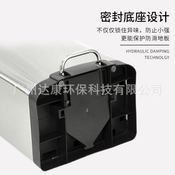 不锈钢脚踏垃圾桶 家用厨房创意欧式客厅静音缓降带盖垃圾桶6L,淘宝优惠券,粉丝福利购,淘宝优惠卷