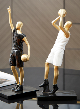 现代创意篮球人i物摆件酒柜办公室桌面摆设家居装饰品男生生日礼