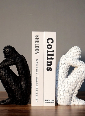 简约现代书挡摆件马赛克人物玄关客厅酒柜L电视柜办公室轻奢装饰