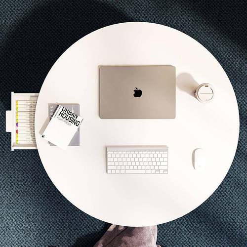 床上书桌可折叠阳台小圆桌子电脑桌宿舍学习桌榻榻米飘窗懒人桌板 - 图1