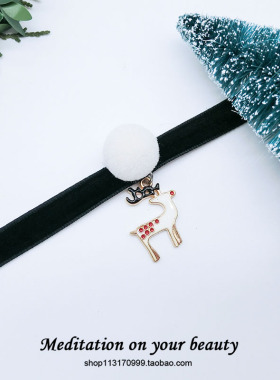 圣诞节礼物花环圣诞树铃铛丝绒女