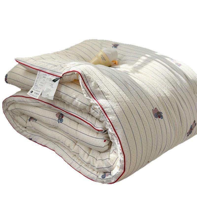 2025冬被A类水洗木棉皱皱纱大豆被被子被芯柔软舒适可水洗春秋被,淘宝优惠券,粉丝福利购,淘宝优惠卷