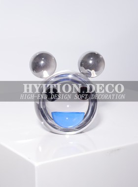 简约现代创意艺术水晶卡通摆件样板房间家居客厅儿童房软装饰品