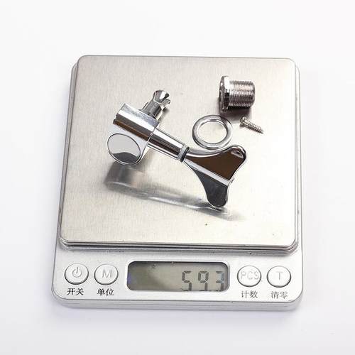 朗汀五弦电贝司封闭弦钮5颗装黑色银色贝斯鱼尾弦准全金属卷弦器 - 图0