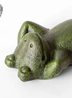 庭院铸铁青蛙田园装饰客厅家里桌面创G意动物小摆件铜绿纯手工艺