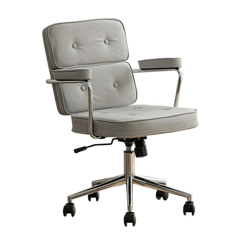 办公椅子家用舒服结实靠椅电脑椅会议椅设计师皮质卧室宿舍 - 图3