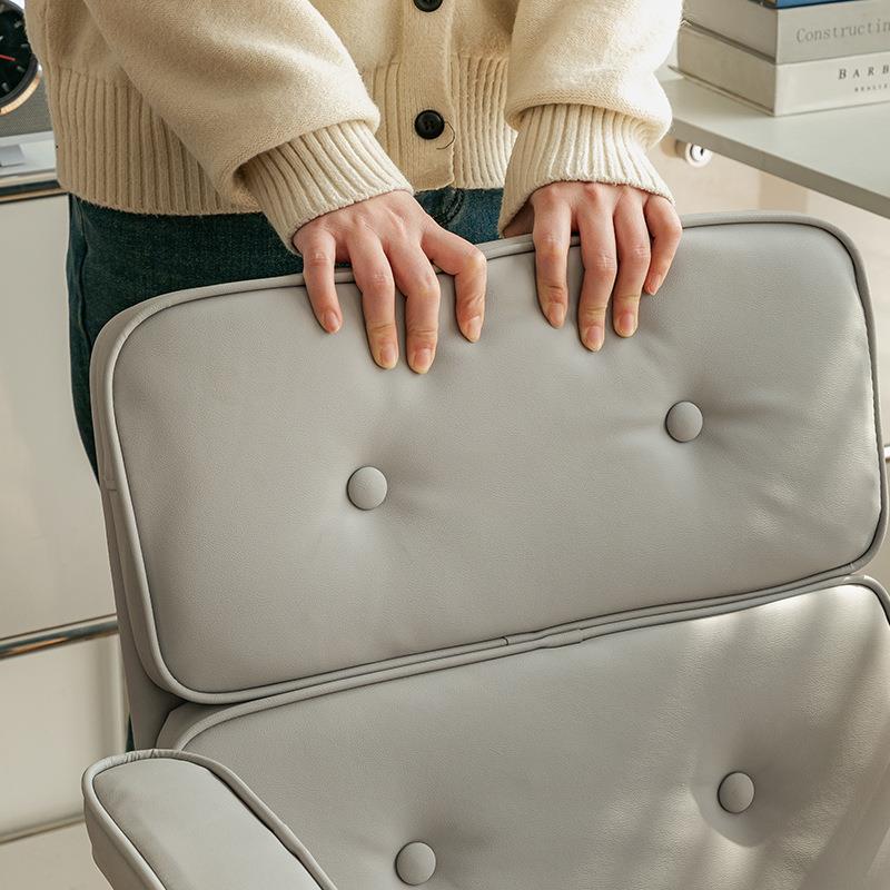 办公椅子家用舒服结实靠椅电脑椅会议椅设计师皮质卧室宿舍 - 图2