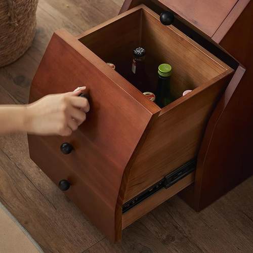 颐和斋全实木五斗柜不规则柜子法式中古风大小珠储物柜客厅置物柜 - 图0