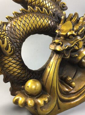 纯铜龙摆件家居客厅办公室仿古十二生肖龙装饰品开业礼品大龙摆设