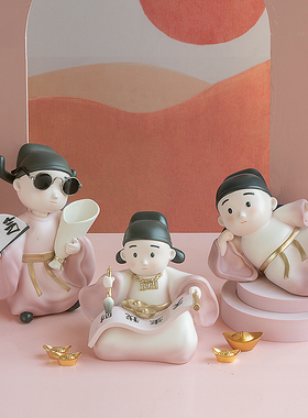 古风李白治愈系情绪小摆件工位办公桌面装饰儿童T房间创意生日礼