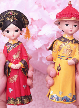 创意古风格格摆件清朝国风v手工艺品梳妆台摆设送闺蜜女孩儿童礼