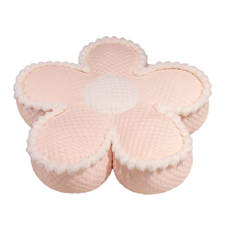 Double-sided flower pillow cushion ice silk bean velvet office living room chair cushion butt cushion bay window futon cushion