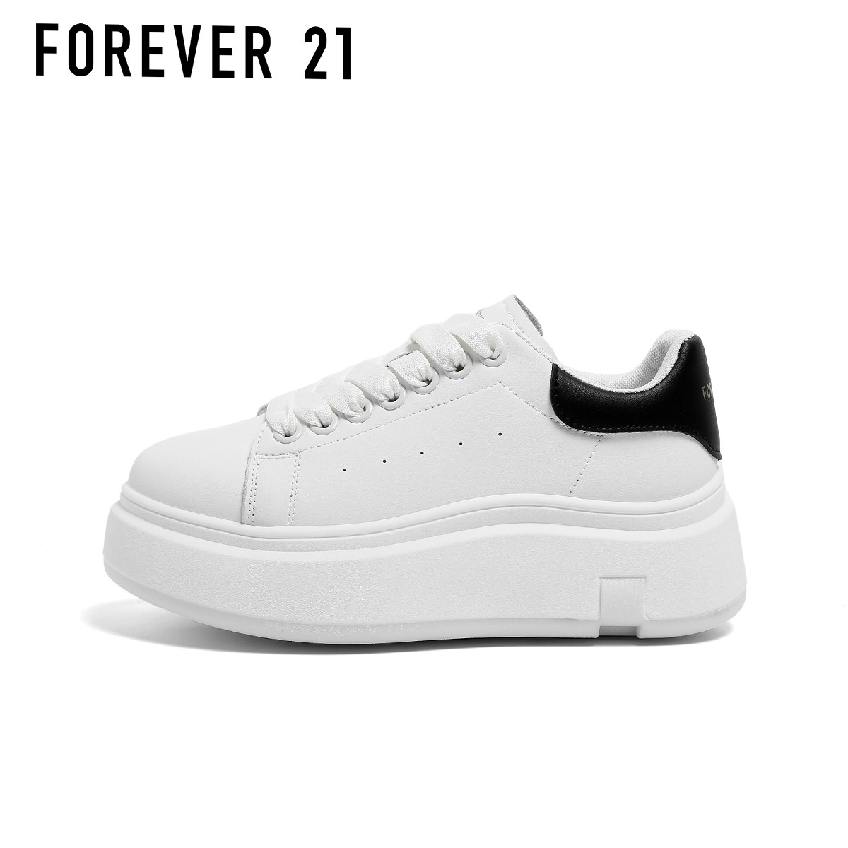 F21小白鞋女2025新款秋季软厚底增高轻便百搭配裙子休闲学生板鞋,淘宝优惠券,粉丝福利购,淘宝优惠卷