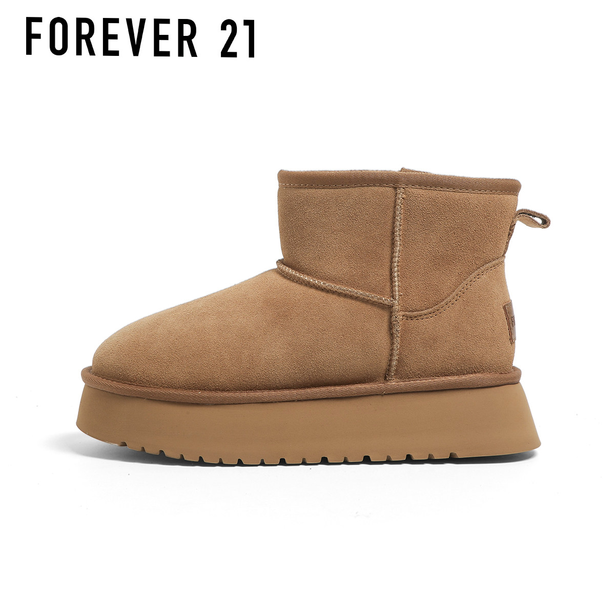 F21牛皮厚底羊毛雪地靴女2026新款冬季保暖真皮东北防水防滑棉鞋,淘宝优惠券,粉丝福利购,淘宝优惠卷