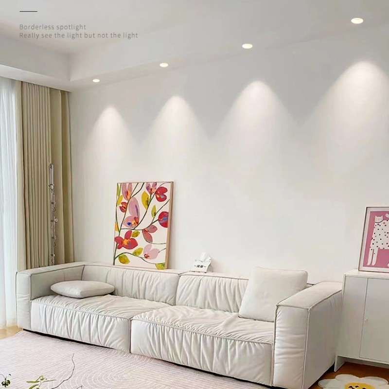 Hill spotlight embedded anti-glare wall washer spotlight household led ceiling light downlight living room COB no main light