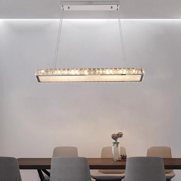 洛奥灯饰轻奢水晶餐厅吊灯 简约现代吧台led灯大气家用餐桌饭厅灯 - 图1