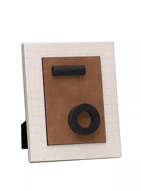 轻奢现代极简手工几何艺术相框装饰摆件书房书柜创意装饰品摆设