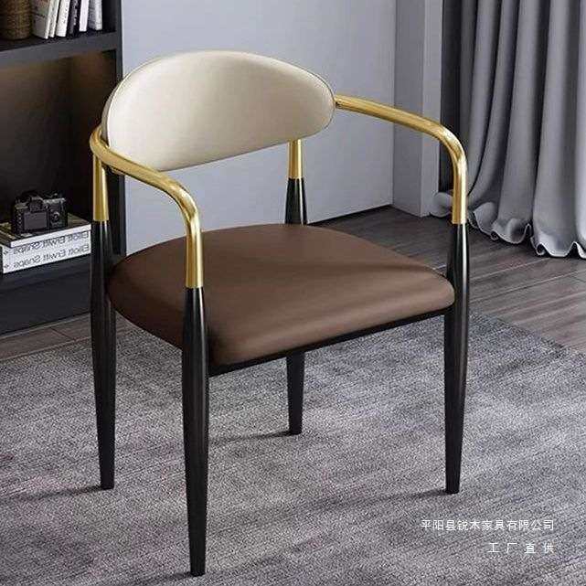 轻奢餐椅家用靠背现代简约扶手餐桌椅高档洽谈奶茶网红餐厅椅子,淘宝优惠券,粉丝福利购,淘宝优惠卷