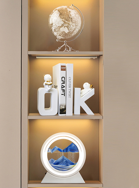 创意OK书挡摆i件轻奢高档酒柜客厅玄关书柜桌面书立假书家居装饰