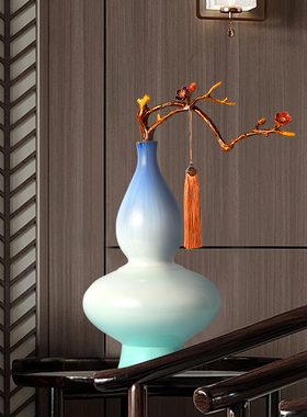 新中式摆件高端陶瓷葫芦客厅玄关电视柜酒L柜办公室博古架软装饰