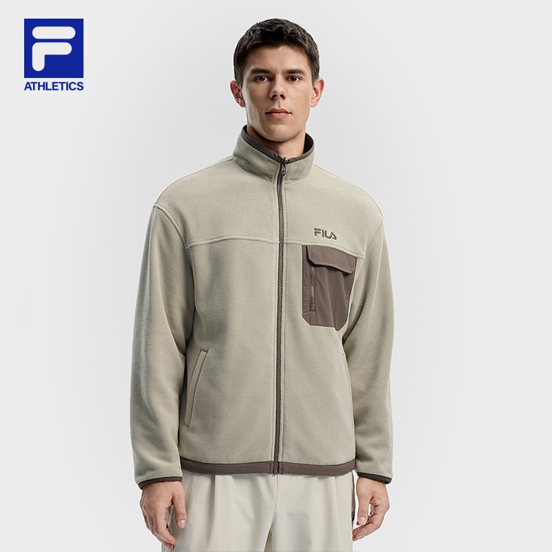 FILA 斐乐官方情侣款双面穿外套2025冬新款健身运动宽松立领上衣,淘宝优惠券,粉丝福利购,淘宝优惠卷