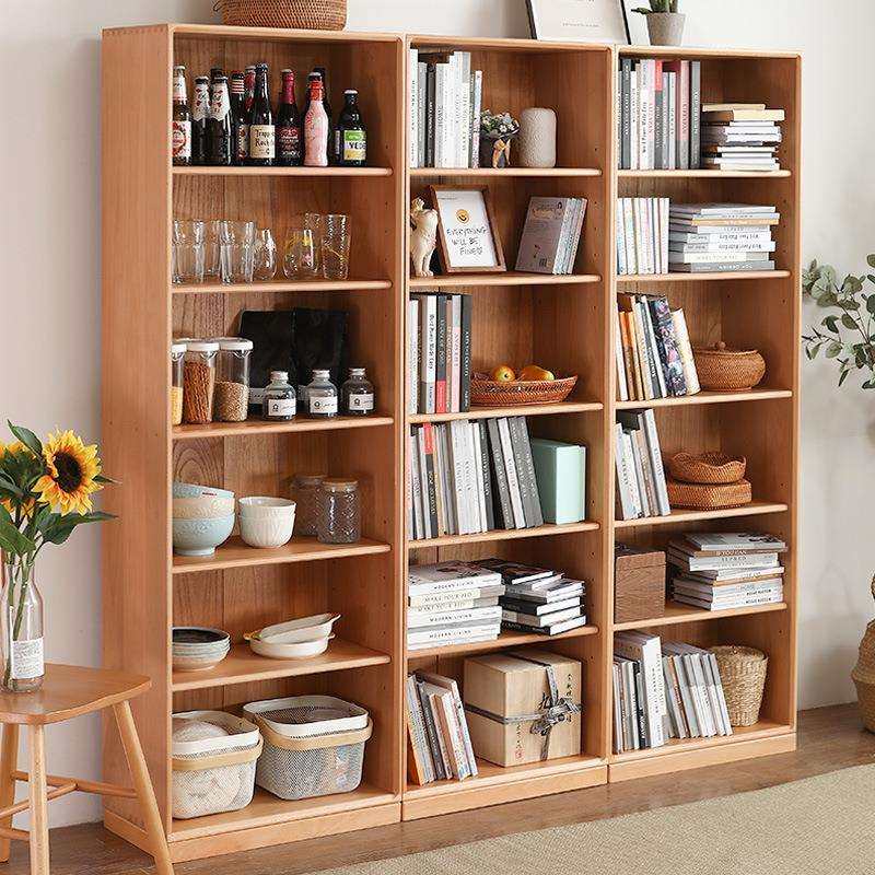 全实木书柜北欧简约客厅家用榉木书橱小户型大容量储物收纳储物柜,淘宝优惠券,粉丝福利购,淘宝优惠卷