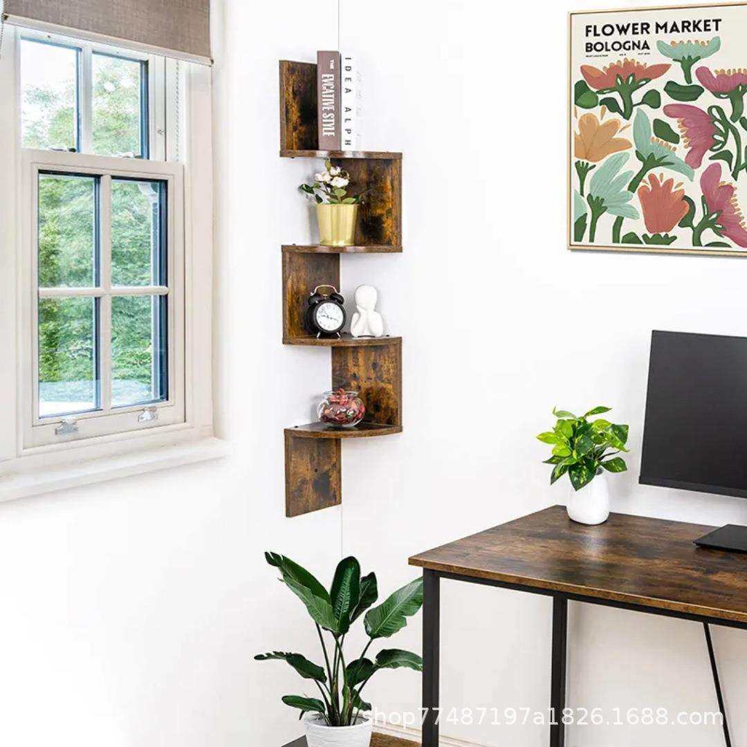 木制墙上收纳架卧室客厅壁挂架隔板转角架多层书架厨房浴室置物架,淘宝优惠券,粉丝福利购,淘宝优惠卷