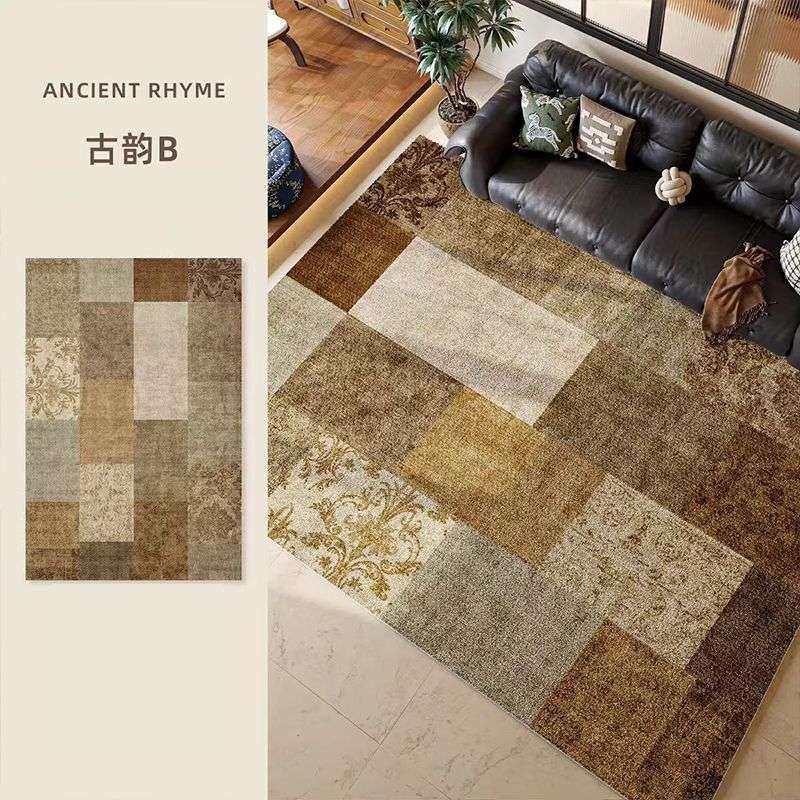 古风绿色地毯复古客厅耐脏轻奢高级卧室床边沙发茶几大面积地垫,淘宝优惠券,粉丝福利购,淘宝优惠卷