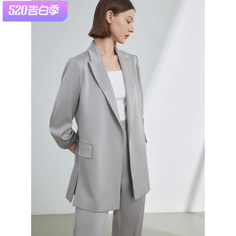 【三醋酸Basic衣橱】朗姿法式西服外套女2024夏新款通勤高端西装