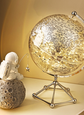 创意透明地球仪摆件家居饰品z现客厅酒柜电视柜桌面轻奢档装饰