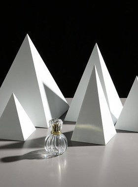 纯白几何体 圆形静物展示摆台拍照道具摄影饰Q品美陈列橱窗立方块