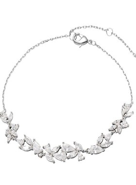 范琪同款紫藤花系列手链女款轻奢C甜美精致微笑锆石手饰品一件代