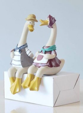 欧式田园乡村情侣鸭一对 礼物 创意家居店铺桌面装饰品摆设