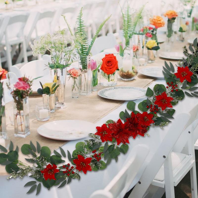 户外仿真装饰花迎宾拱门花指示牌水牌花圣诞主题桌面仿真桌旗桌花 - 图1