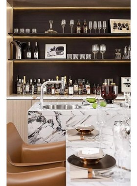 售楼处展厅样板间吧台酒柜展示架洋酒红酒装饰品道具橱柜陈列摆件