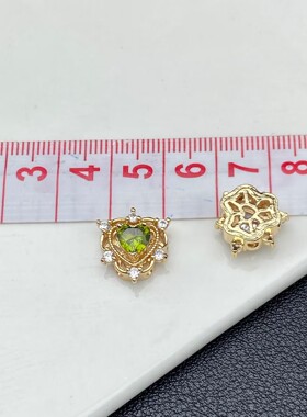 14k高保色绿色多通孔爱心芒星葫芦向日葵魔盒隔珠DIY饰品配件水晶