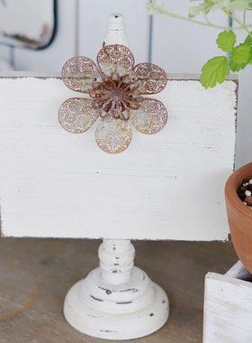 众擎花园杂货装饰摆件木质桌面摆件照片夹子相框