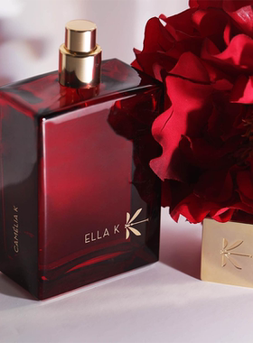 ELLA K红色山茶花香水24k镀金花香血橙橙花持久留香