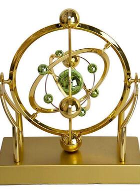 创意宇宙天体混沌摆件永动机桌面磁浮科技摇摆旋转家居客厅装饰