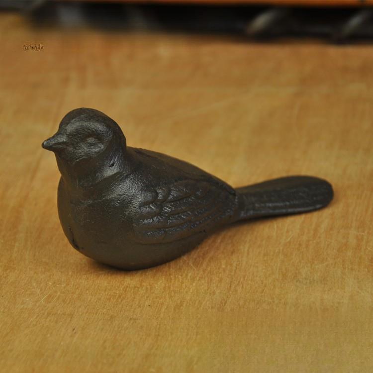 欧式铸铁小鸟门挡门阻铁艺工艺品门插庭院家居摆件门楔子门顶门塞 - 图0