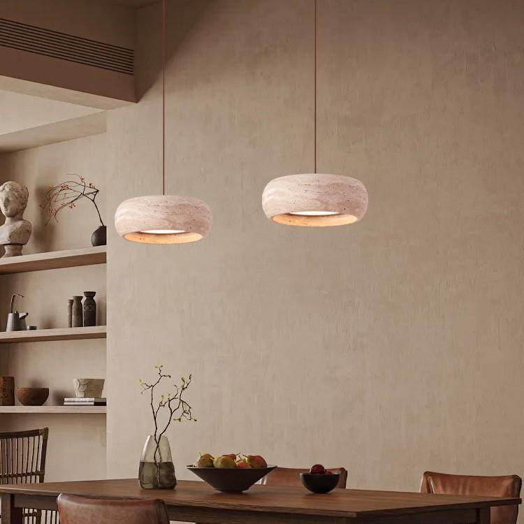 QIANXI餐厅灯吊灯黄洞石复古诧寂中古风饭桌吧台茶座LED三头吊线,淘宝优惠券,粉丝福利购,淘宝优惠卷