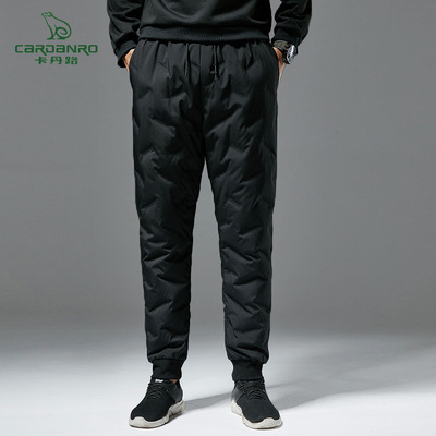 【孙楠推荐官】卡丹路美式工装风羽绒裤秋冬款束脚白鸭绒男士长裤