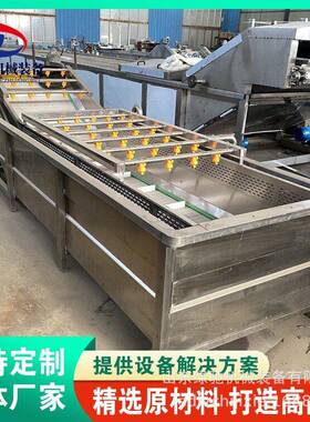 绿驰干辣椒气泡清洗机红薯叶清洗设备生菜小葱连续清洗机器