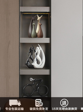 客厅摆件酒柜家居装饰品电视柜玄关桌G面陶瓷工艺北欧轻奢现代高