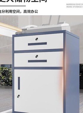D!D!铁皮f文件柜二抽一门密码锁储物柜办公室置物柜矮柜带锁收纳
