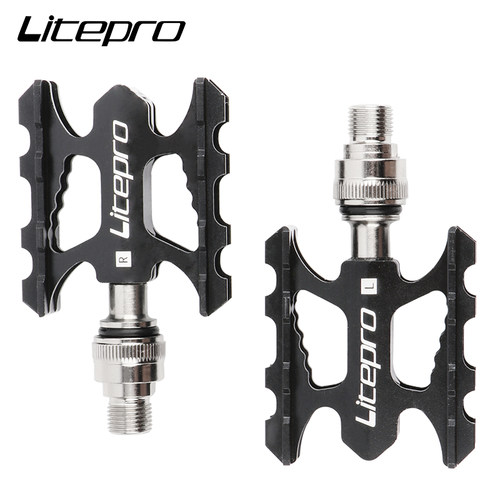 Litepro快拆脚踏小轮折叠车铝合金承轴脚蹬自行车CTNC工艺便捷踏 - 图1