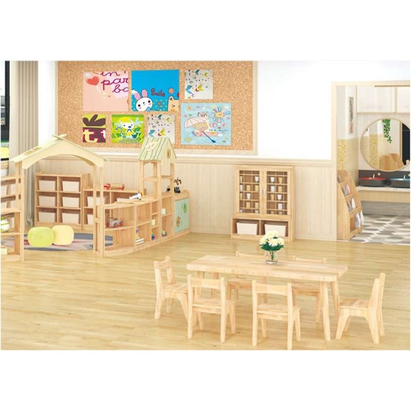 YEZ-2588幼儿园桌椅实木塑料书柜儿童家具橡木课桌椅长方桌,淘宝优惠券,粉丝福利购,淘宝优惠卷