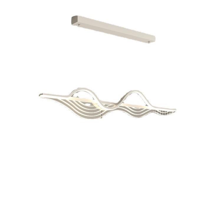 餐厅吊灯2025年新款现代简约奶油风设计师款吧台饭厅餐桌长条灯具 - 图3